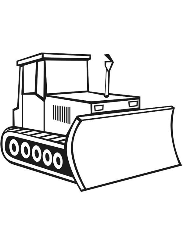 Página para colorir: Bulldozer / Escavadeira Mecânica (Transporte) #141695 - Páginas para Colorir Imprimíveis Gratuitamente