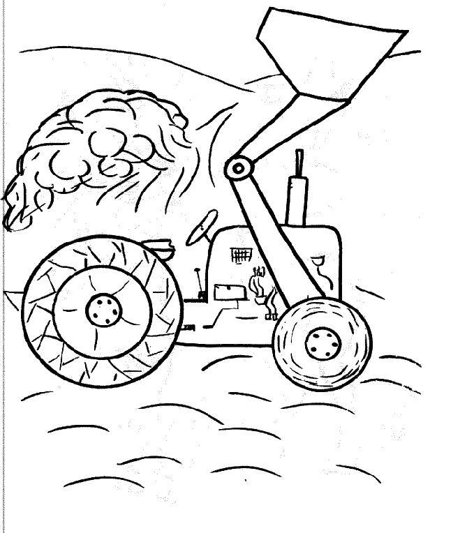 Página para colorir: Bulldozer / Escavadeira Mecânica (Transporte) #141775 - Páginas para Colorir Imprimíveis Gratuitamente