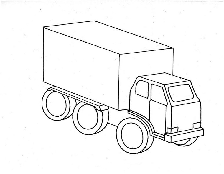 Página para colorir: Caminhão (Transporte) #135586 - Páginas para Colorir Imprimíveis Gratuitamente