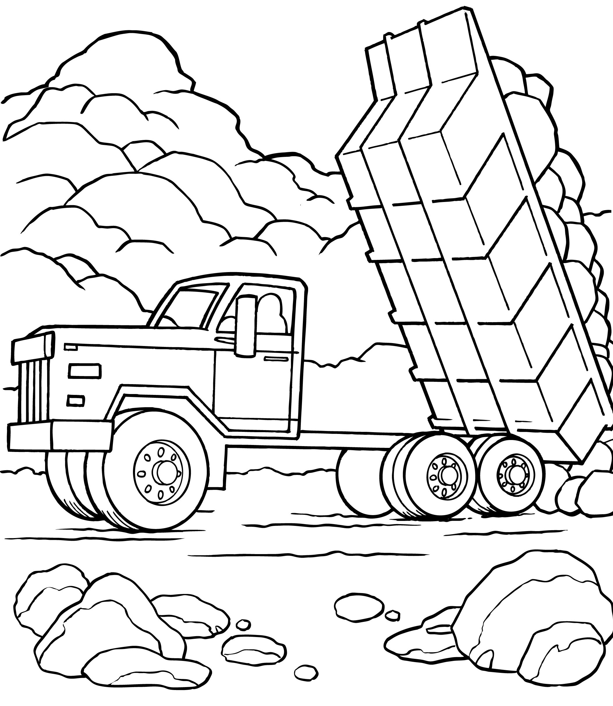 Desenhos de Caminhões para colorir - Páginas de colorir imprimíveis  gratuitamente