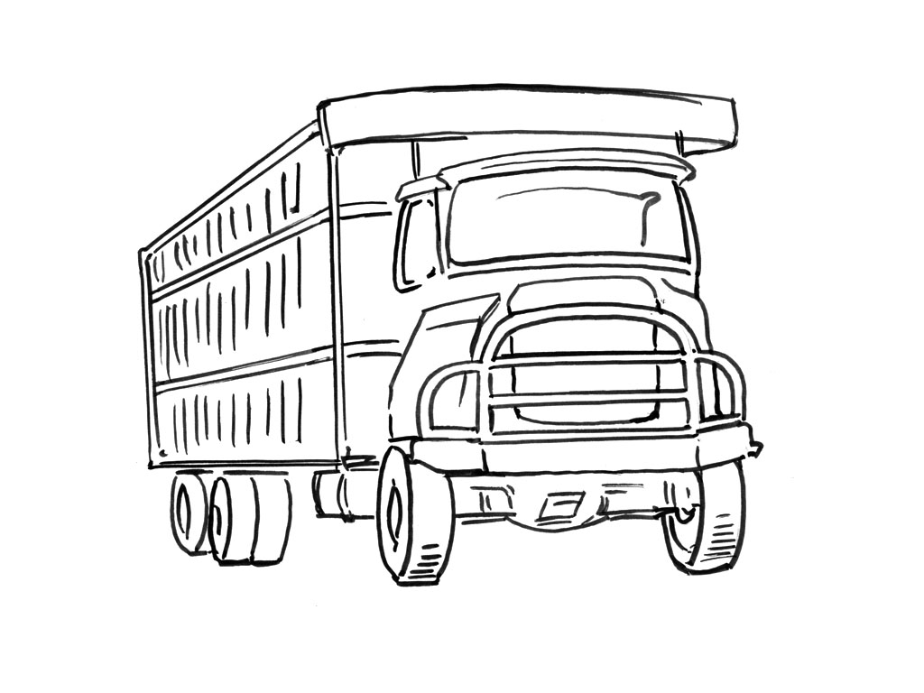 Página para colorir: Caminhão (Transporte) #135655 - Páginas para Colorir Imprimíveis Gratuitamente