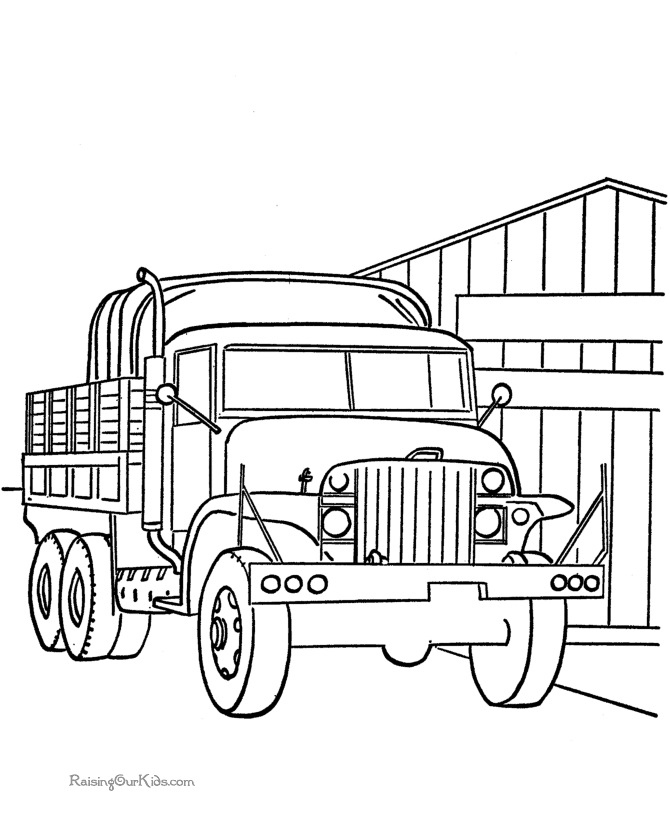 Página para colorir: Caminhão (Transporte) #135737 - Páginas para Colorir Imprimíveis Gratuitamente