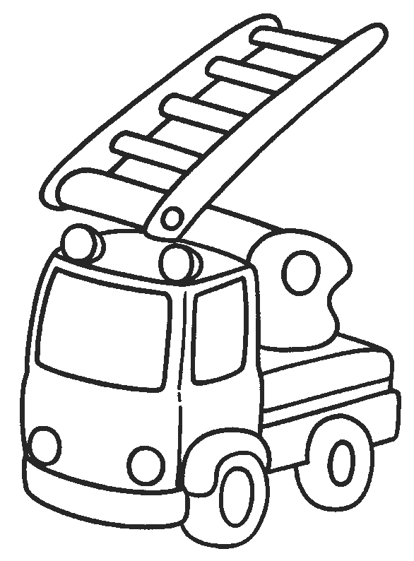 Página para colorir: Caminhão de bombeiros (Transporte) #135779 - Páginas para Colorir Imprimíveis Gratuitamente