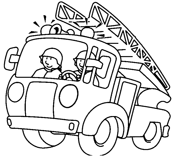 Página para colorir: Caminhão de bombeiros (Transporte) #135786 - Páginas para Colorir Imprimíveis Gratuitamente