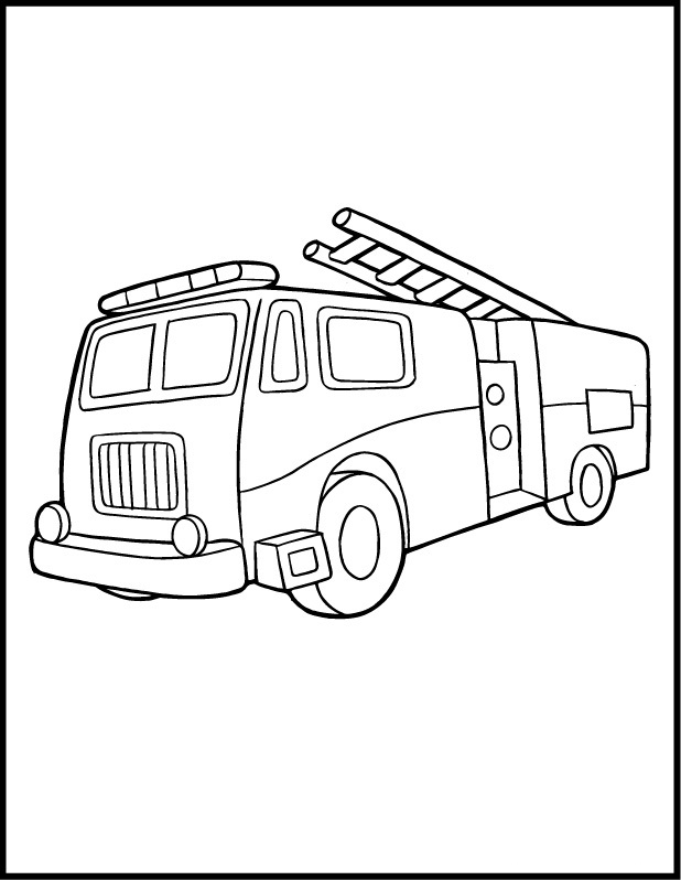 Página para colorir: Caminhão de bombeiros (Transporte) #135807 - Páginas para Colorir Imprimíveis Gratuitamente