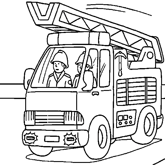 Página para colorir: Caminhão de bombeiros (Transporte) #135810 - Páginas para Colorir Imprimíveis Gratuitamente