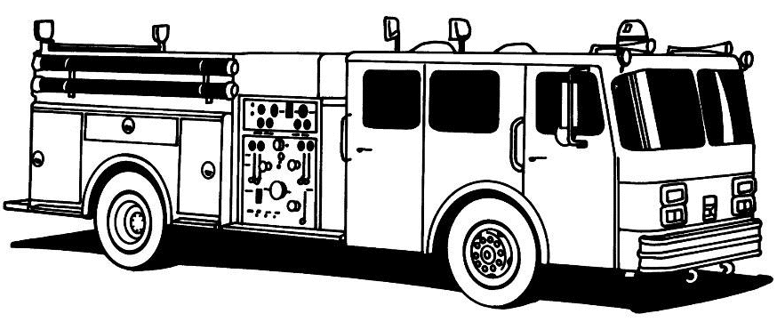 Página para colorir: Caminhão de bombeiros (Transporte) #135815 - Páginas para Colorir Imprimíveis Gratuitamente
