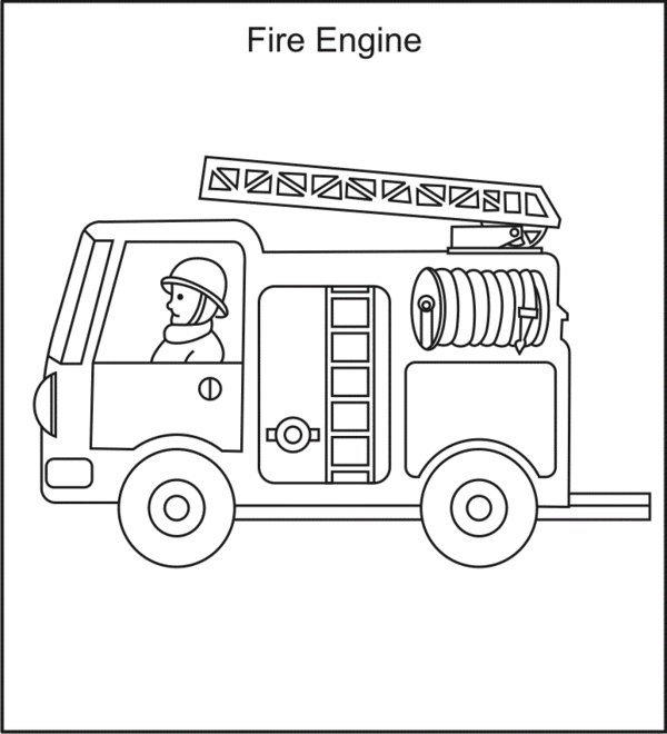 Página para colorir: Caminhão de bombeiros (Transporte) #135816 - Páginas para Colorir Imprimíveis Gratuitamente