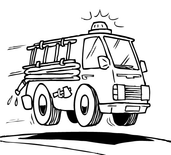 Página para colorir: Caminhão de bombeiros (Transporte) #135823 - Páginas para Colorir Imprimíveis Gratuitamente