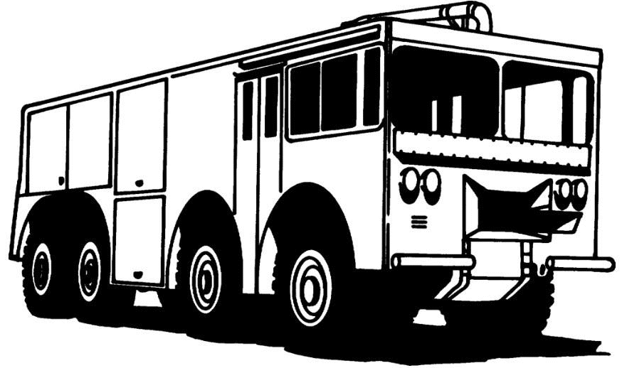 Página para colorir: Caminhão de bombeiros (Transporte) #135830 - Páginas para Colorir Imprimíveis Gratuitamente