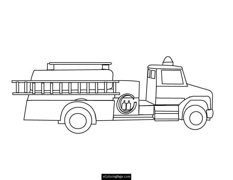 Página para colorir: Caminhão de bombeiros (Transporte) #135832 - Páginas para Colorir Imprimíveis Gratuitamente