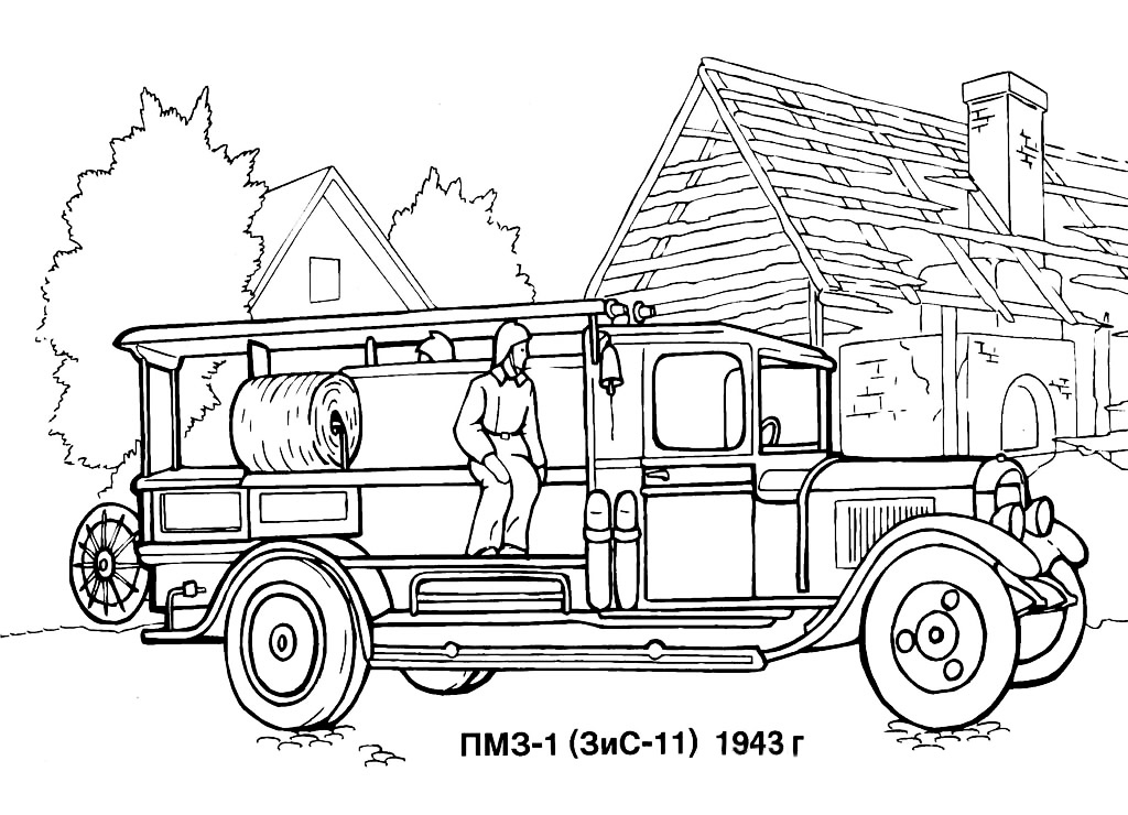 Página para colorir: Caminhão de bombeiros (Transporte) #135835 - Páginas para Colorir Imprimíveis Gratuitamente