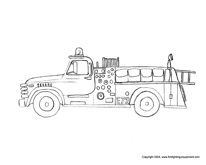 Página para colorir: Caminhão de bombeiros (Transporte) #135870 - Páginas para Colorir Imprimíveis Gratuitamente