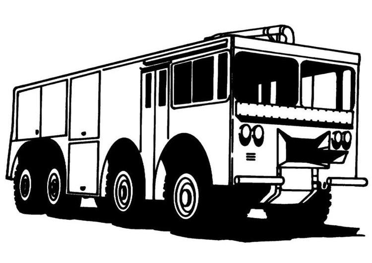 Página para colorir: Caminhão de bombeiros (Transporte) #135872 - Páginas para Colorir Imprimíveis Gratuitamente