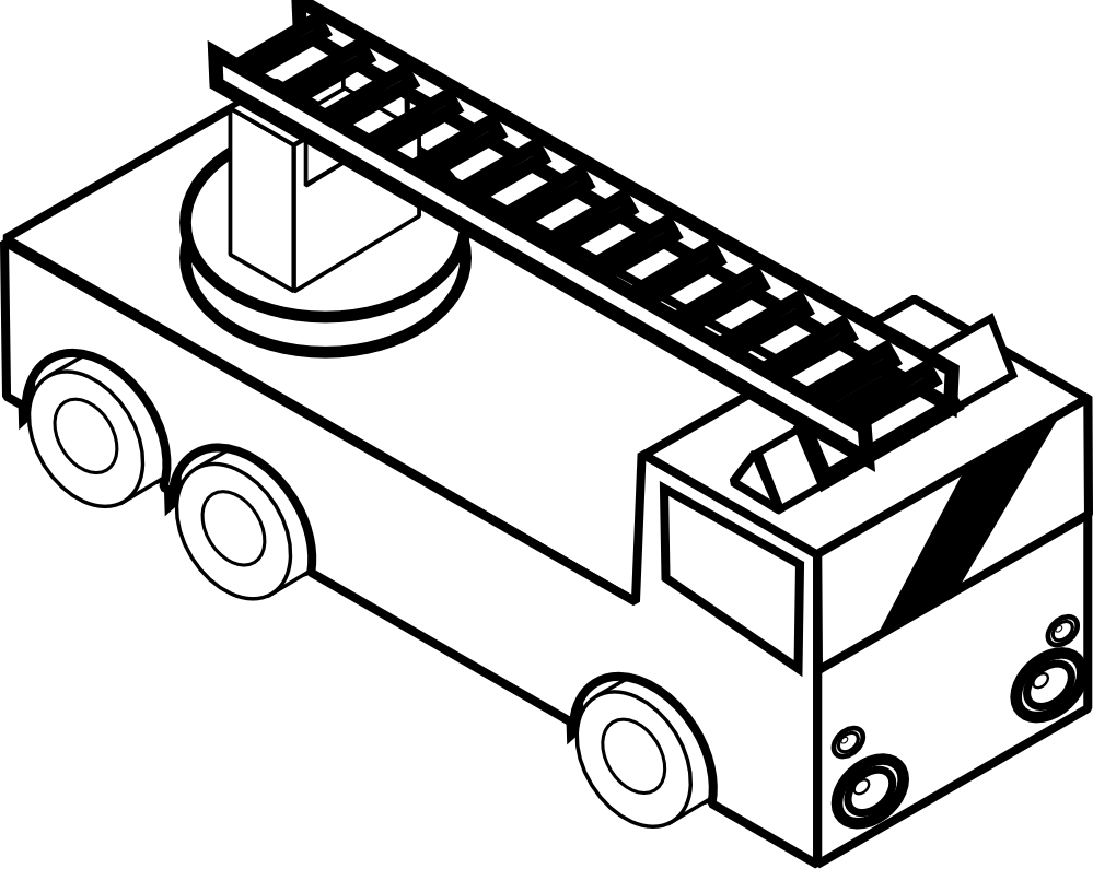 Página para colorir: Caminhão de bombeiros (Transporte) #135881 - Páginas para Colorir Imprimíveis Gratuitamente