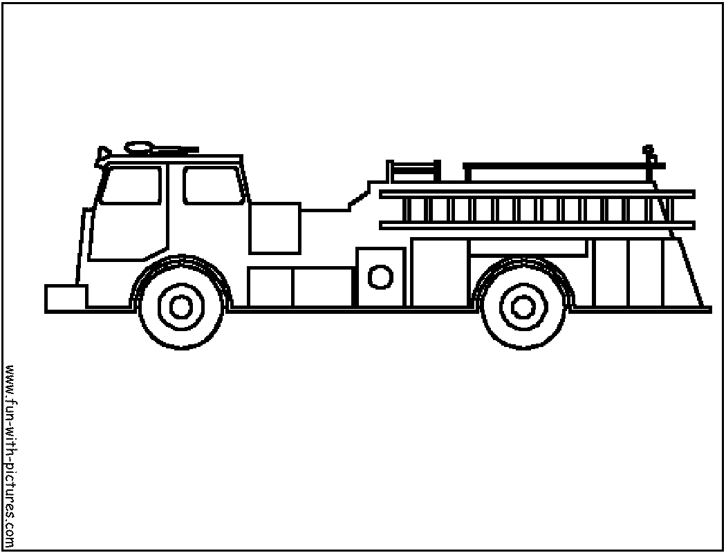 Página para colorir: Caminhão de bombeiros (Transporte) #135886 - Páginas para Colorir Imprimíveis Gratuitamente