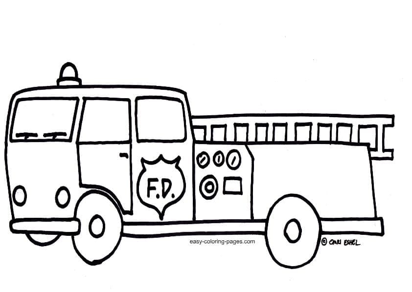 Desenho gratuito Caminhão de Bombeiros #185295 da colecao Transporte para imprimir