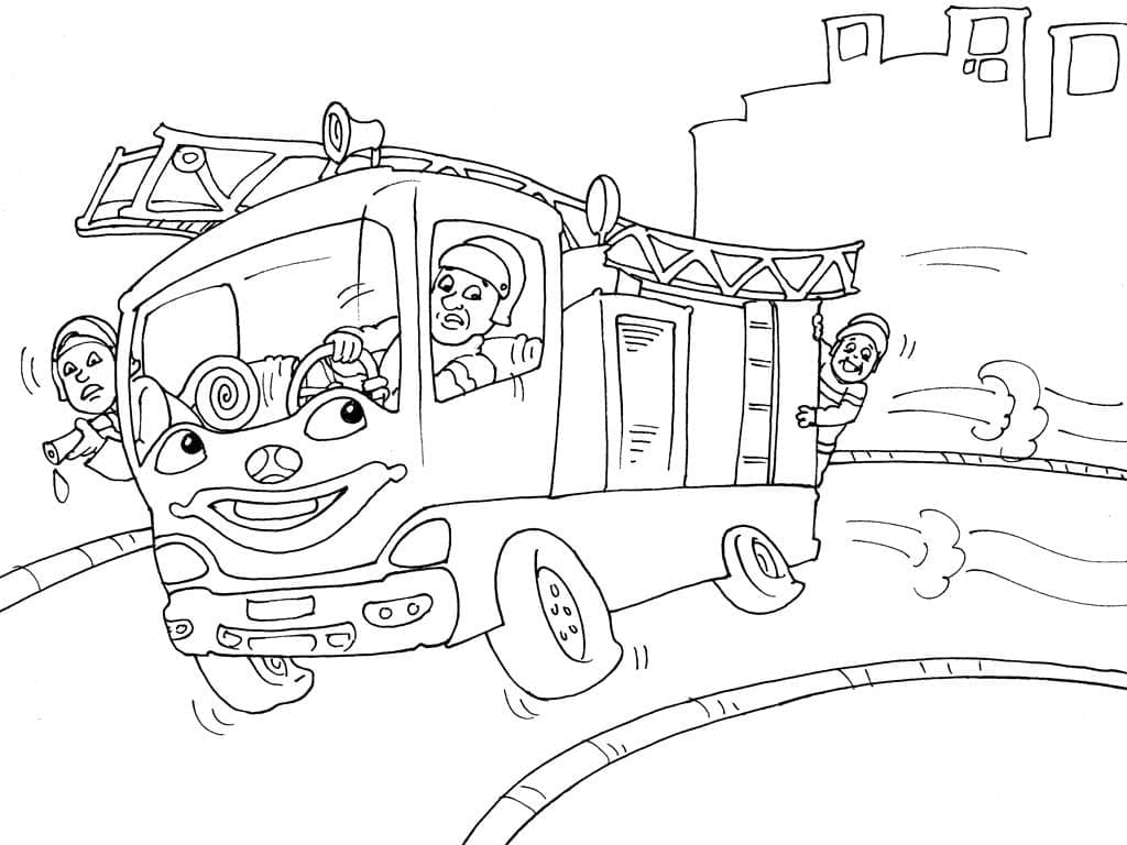 Desenho gratuito Caminhão de Bombeiros #185298 da colecao Transporte para imprimir