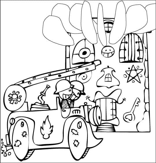 Desenho gratuito Caminhão de Bombeiros #185300 da colecao Transporte para imprimir