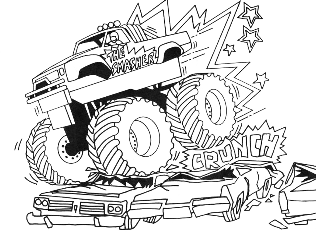 Página para colorir: caminhão-monstro (Transporte) #141286 - Páginas para Colorir Imprimíveis Gratuitamente