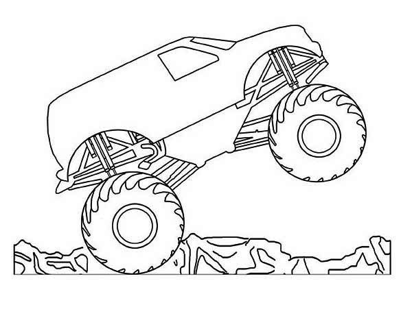 Desenho de Grave Digger Monster Truck para colorir