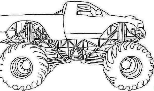 Página para colorir: caminhão-monstro (Transporte) #141356 - Páginas para Colorir Imprimíveis Gratuitamente