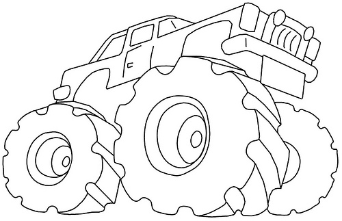 Página para colorir: caminhão-monstro (Transporte) #141373 - Páginas para Colorir Imprimíveis Gratuitamente