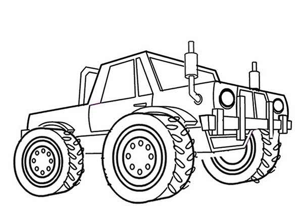 Página para colorir: caminhão-monstro (Transporte) #141387 - Páginas para Colorir Imprimíveis Gratuitamente