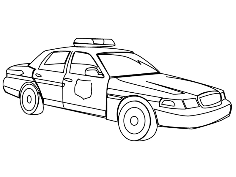 Página para colorir: carro de polícia (Transporte) #142939 - Páginas para Colorir Imprimíveis Gratuitamente
