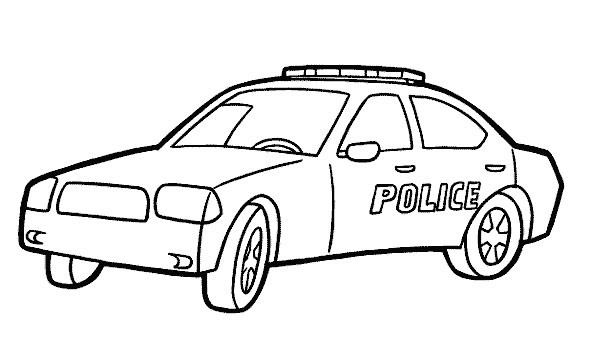 Página para colorir: carro de polícia (Transporte) #142942 - Páginas para Colorir Imprimíveis Gratuitamente