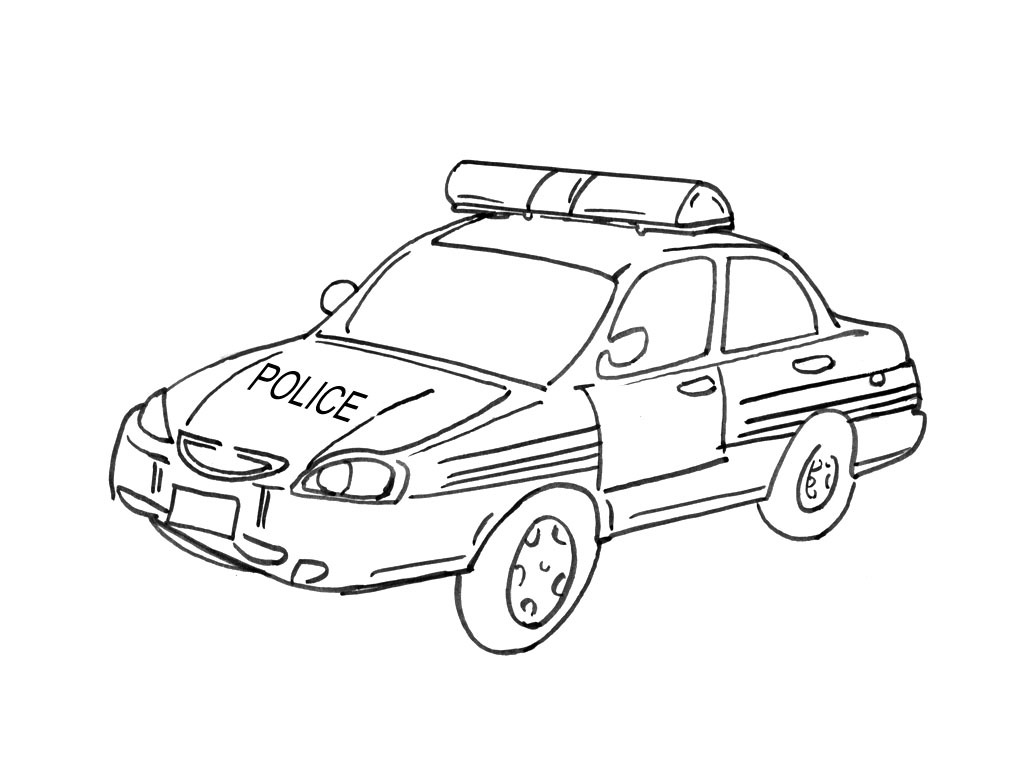 Página para colorir: carro de polícia (Transporte) #142944 - Páginas para Colorir Imprimíveis Gratuitamente