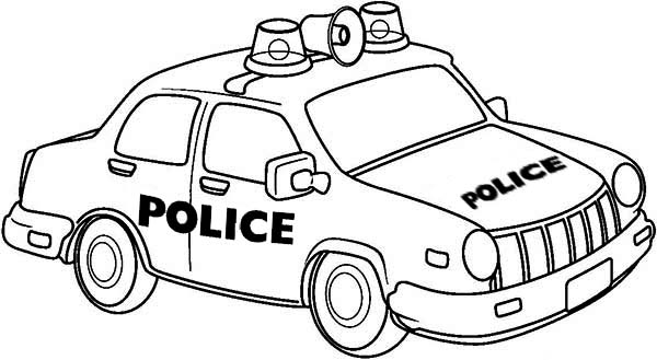 Página para colorir: carro de polícia (Transporte) #143035 - Páginas para Colorir Imprimíveis Gratuitamente