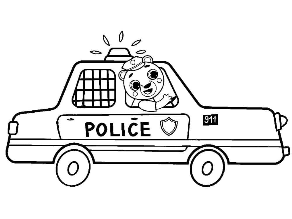 Desenho gratuito Carro de Polícia #198529 da colecao Transporte para imprimir