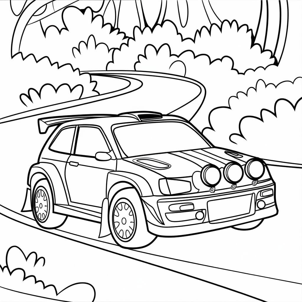 Desenho gratuito Carro de Rally #217343 da colecao Transporte para imprimir