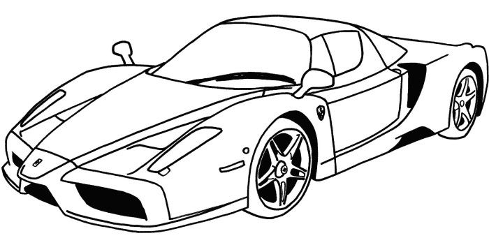 Carro Esportivo Para Colorir – Desenhos para Colorir