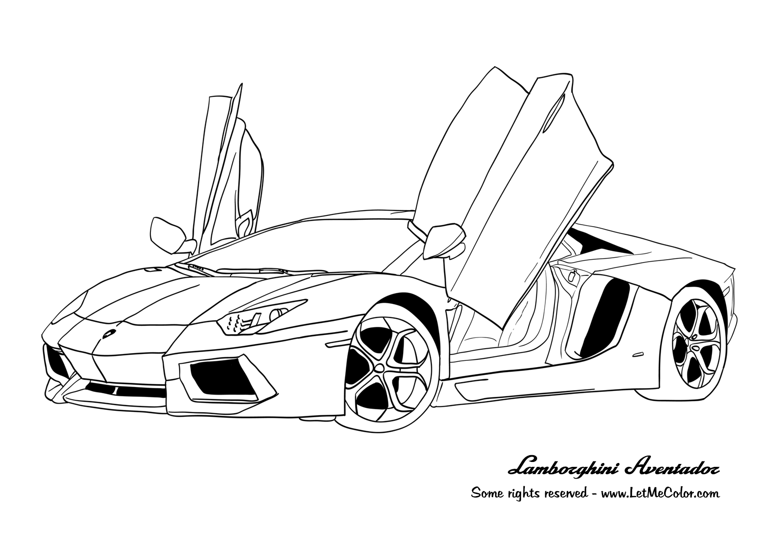 Carro Esportivo Para Colorir – Desenhos para Colorir