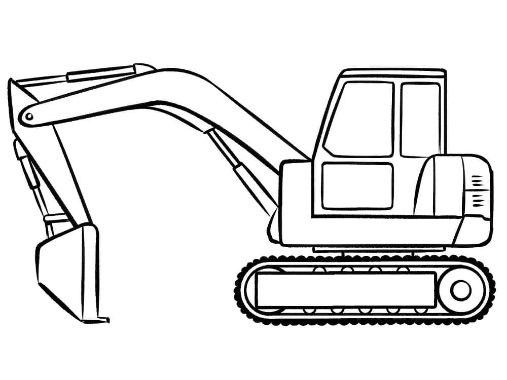 Página para colorir: Escavadeira (Transporte) #187904 - Páginas para Colorir Imprimíveis Gratuitamente