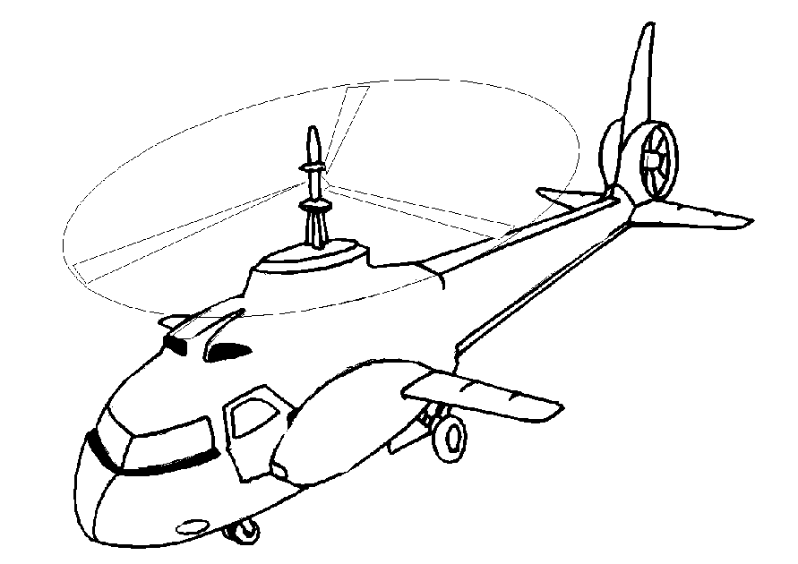 Página para colorir: Helicóptero (Transporte) #136033 - Páginas para Colorir Imprimíveis Gratuitamente