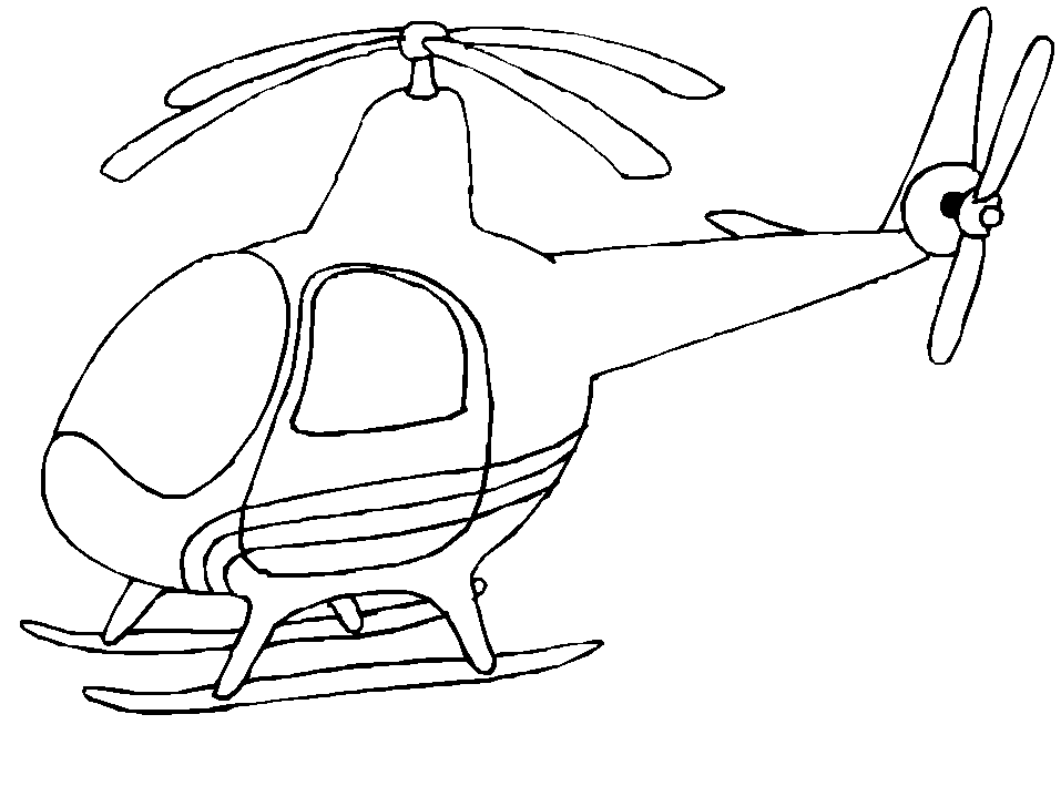 Página para colorir: Helicóptero (Transporte) #136036 - Páginas para Colorir Imprimíveis Gratuitamente