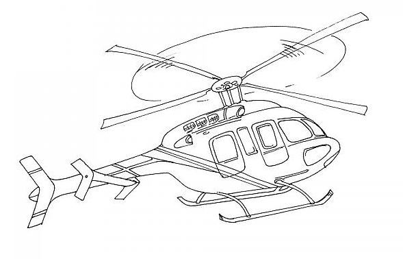 Página para colorir: Helicóptero (Transporte) #136048 - Páginas para Colorir Imprimíveis Gratuitamente
