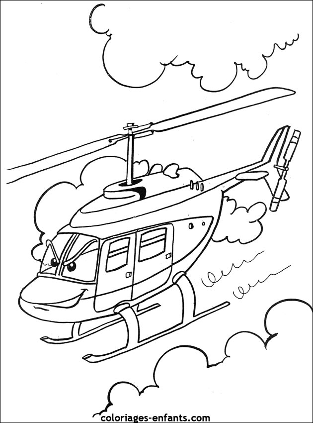 Página para colorir: Helicóptero (Transporte) #136053 - Páginas para Colorir Imprimíveis Gratuitamente