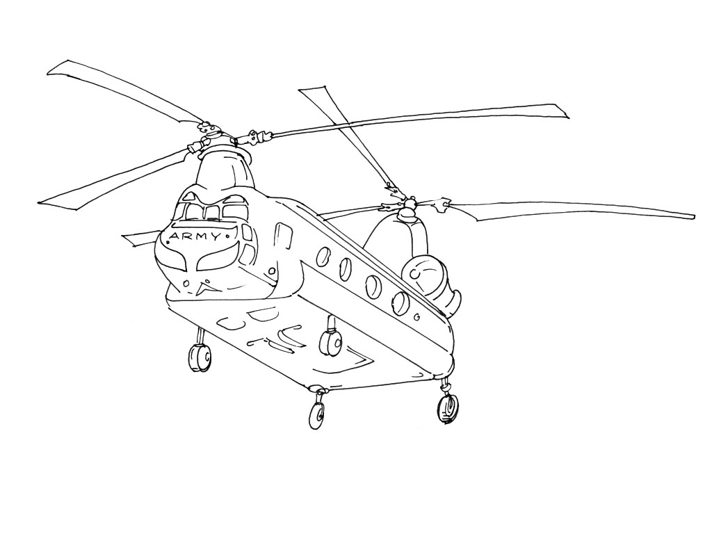 Página para colorir: Helicóptero (Transporte) #136055 - Páginas para Colorir Imprimíveis Gratuitamente