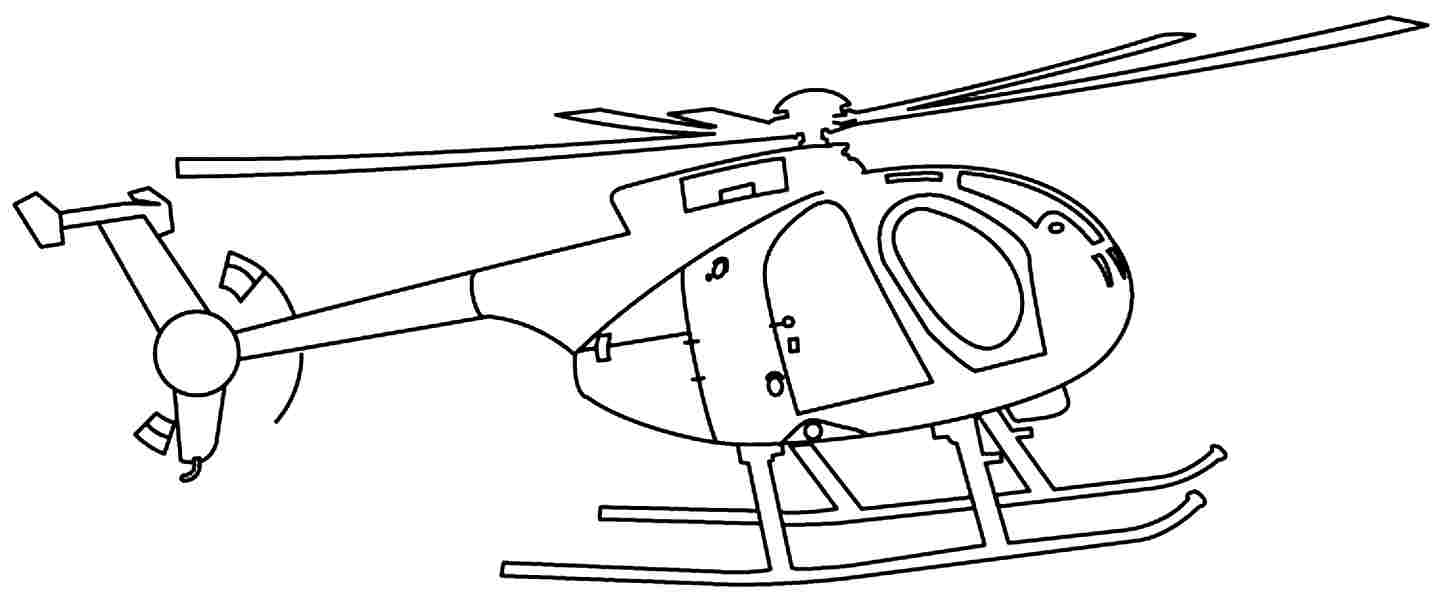 Página para colorir: Helicóptero (Transporte) #136056 - Páginas para Colorir Imprimíveis Gratuitamente