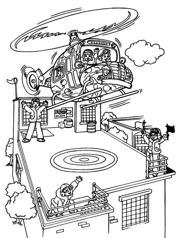 Página para colorir: Helicóptero (Transporte) #136058 - Páginas para Colorir Imprimíveis Gratuitamente