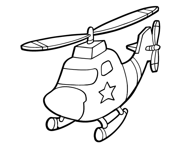 Página para colorir: Helicóptero (Transporte) #136063 - Páginas para Colorir Imprimíveis Gratuitamente