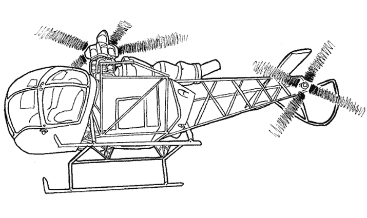 Página para colorir: Helicóptero (Transporte) #136076 - Páginas para Colorir Imprimíveis Gratuitamente