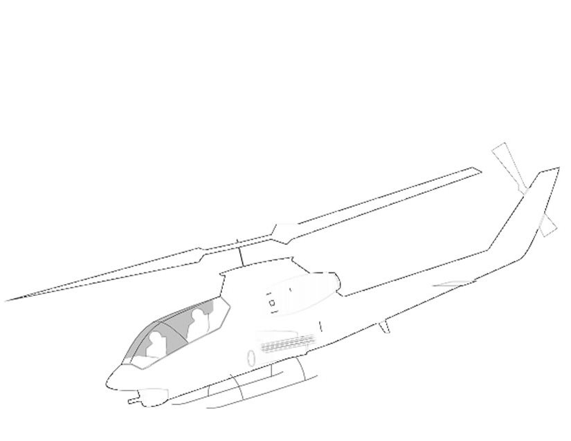 Página para colorir: Helicóptero (Transporte) #136077 - Páginas para Colorir Imprimíveis Gratuitamente