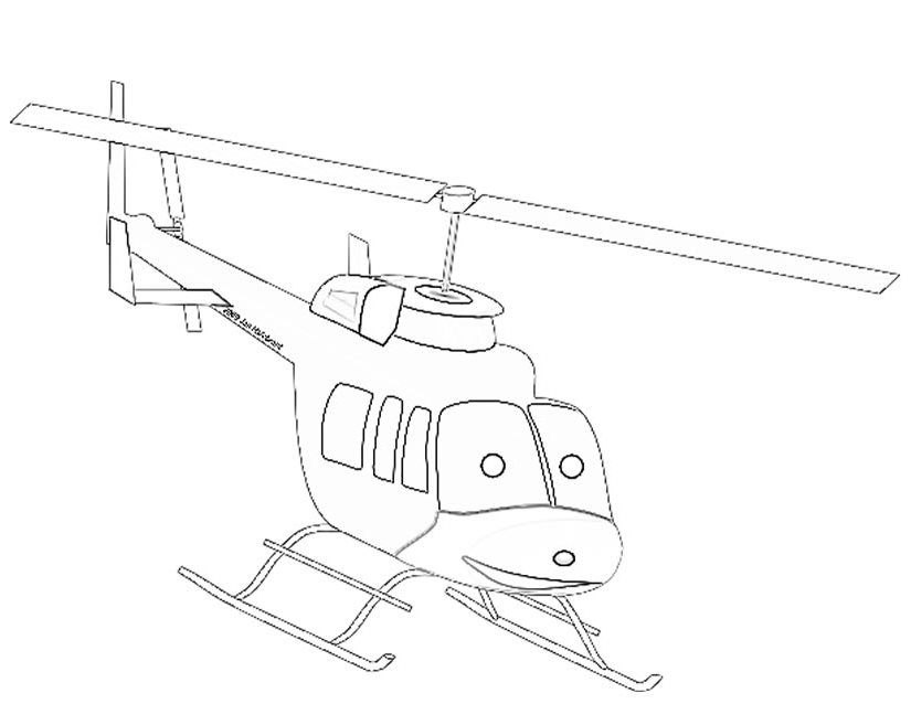 Página para colorir: Helicóptero (Transporte) #136091 - Páginas para Colorir Imprimíveis Gratuitamente