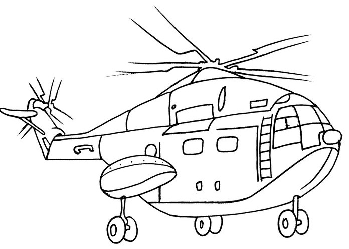 Página para colorir: Helicóptero (Transporte) #136101 - Páginas para Colorir Imprimíveis Gratuitamente