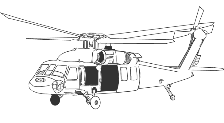 Página para colorir: Helicóptero (Transporte) #136103 - Páginas para Colorir Imprimíveis Gratuitamente